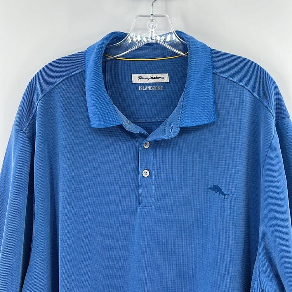 Tommy Bahama Island Zone Short Sleeve Polo - Blue - 1XL